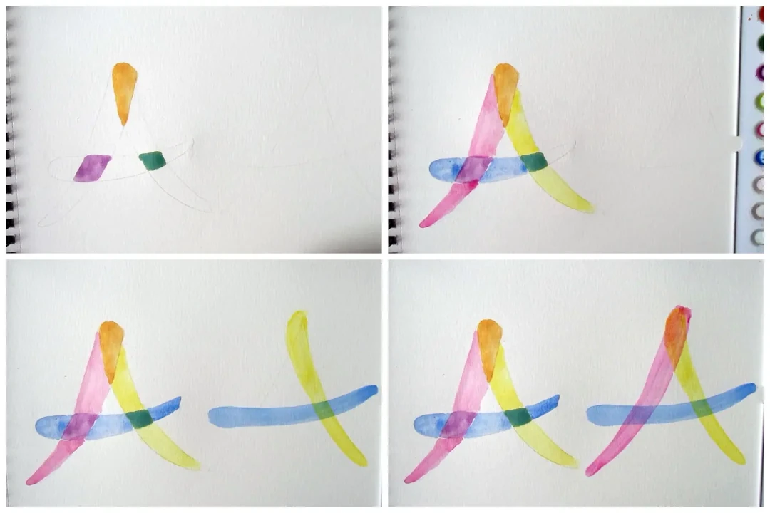 Atomic and optical color mixing