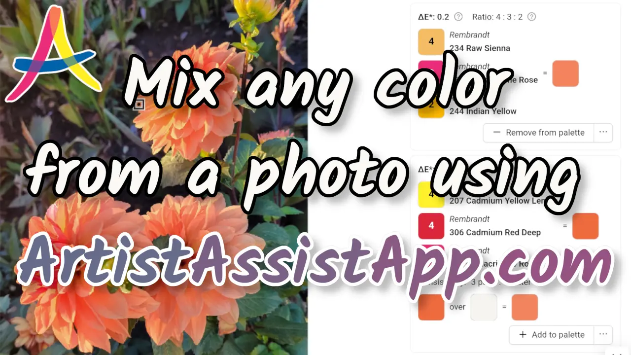 Accurately Mix Any Color From Photo Using ArtistAssistApp Color Picker