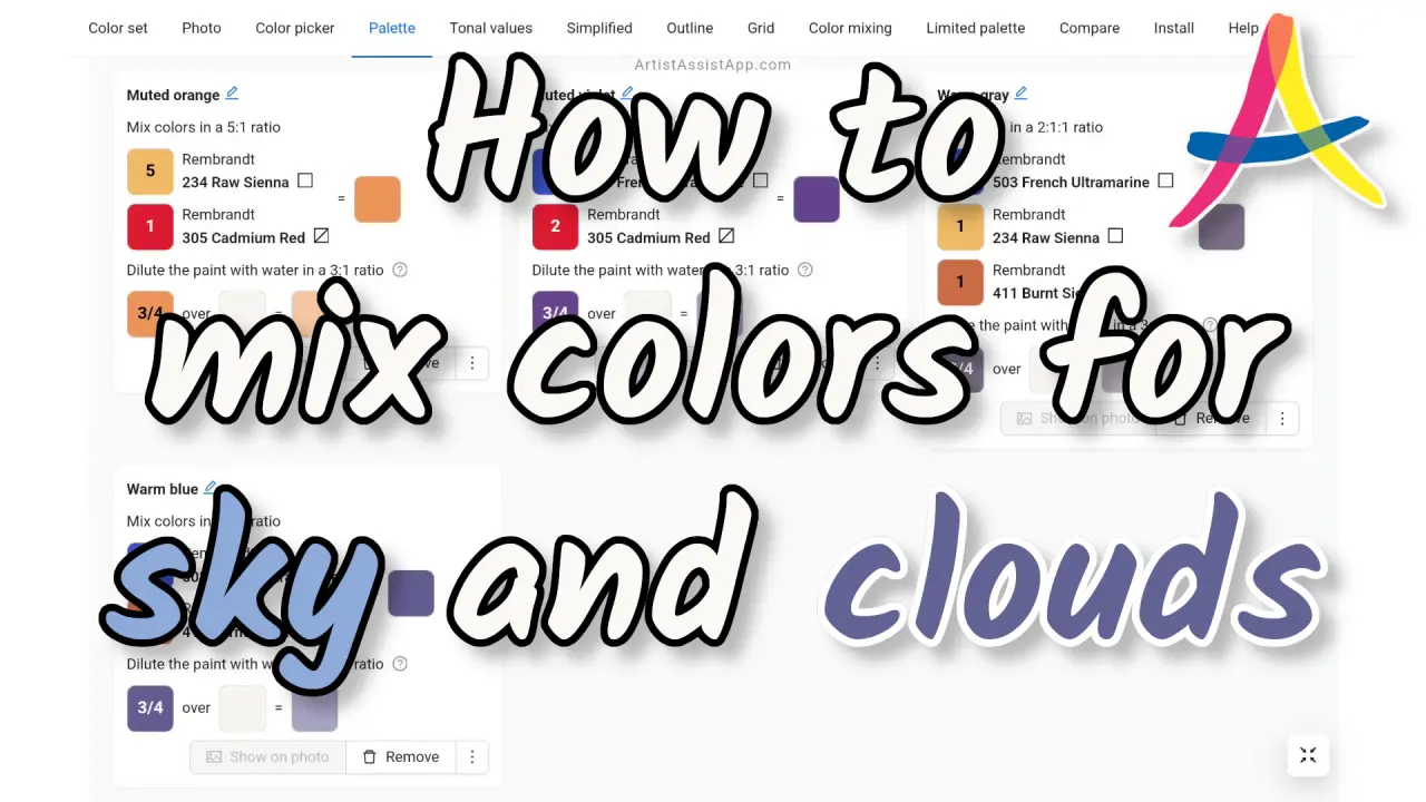 How to Mix Colors for Sky, Clouds and Sunset or Sunrise