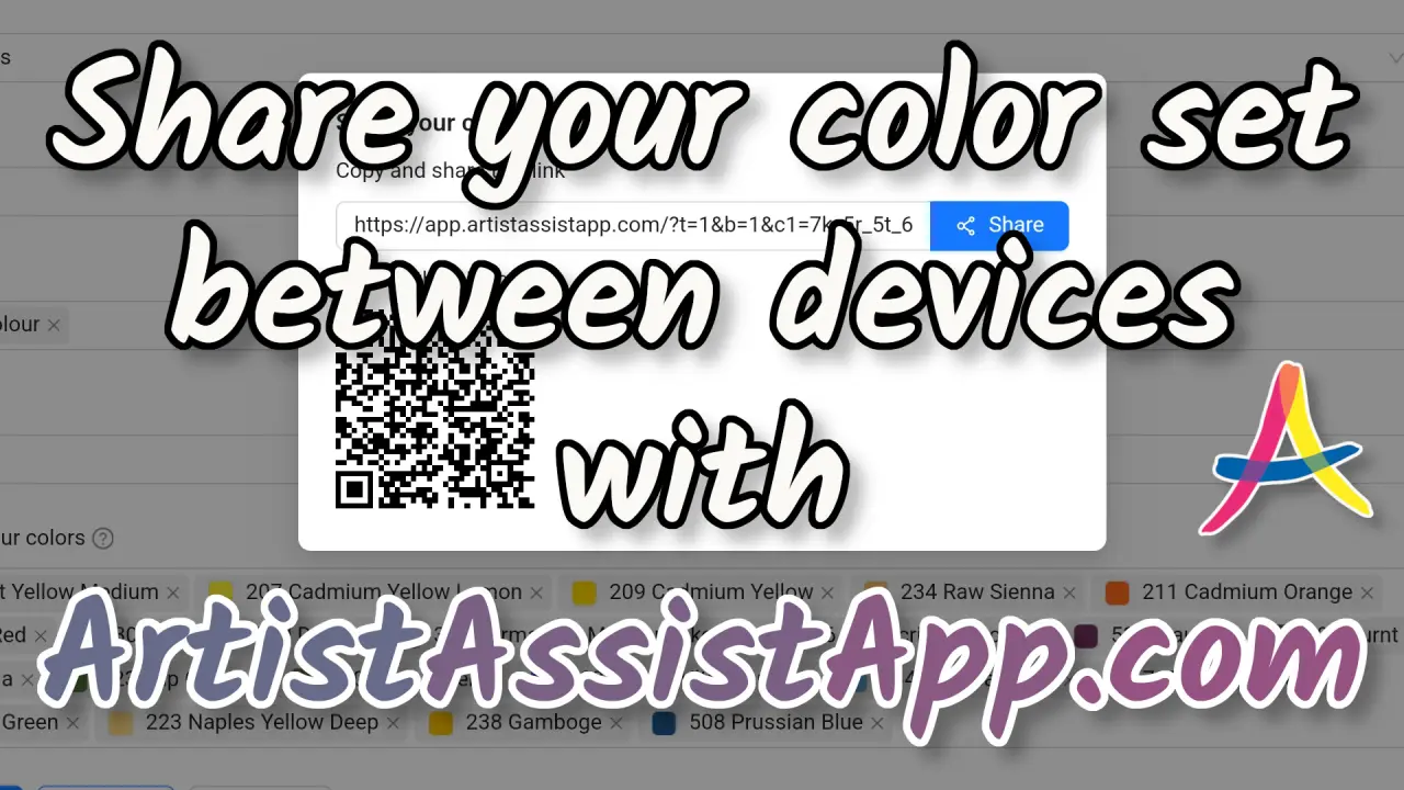 Share Your Color Set Between Devices with ArtistAssistApp